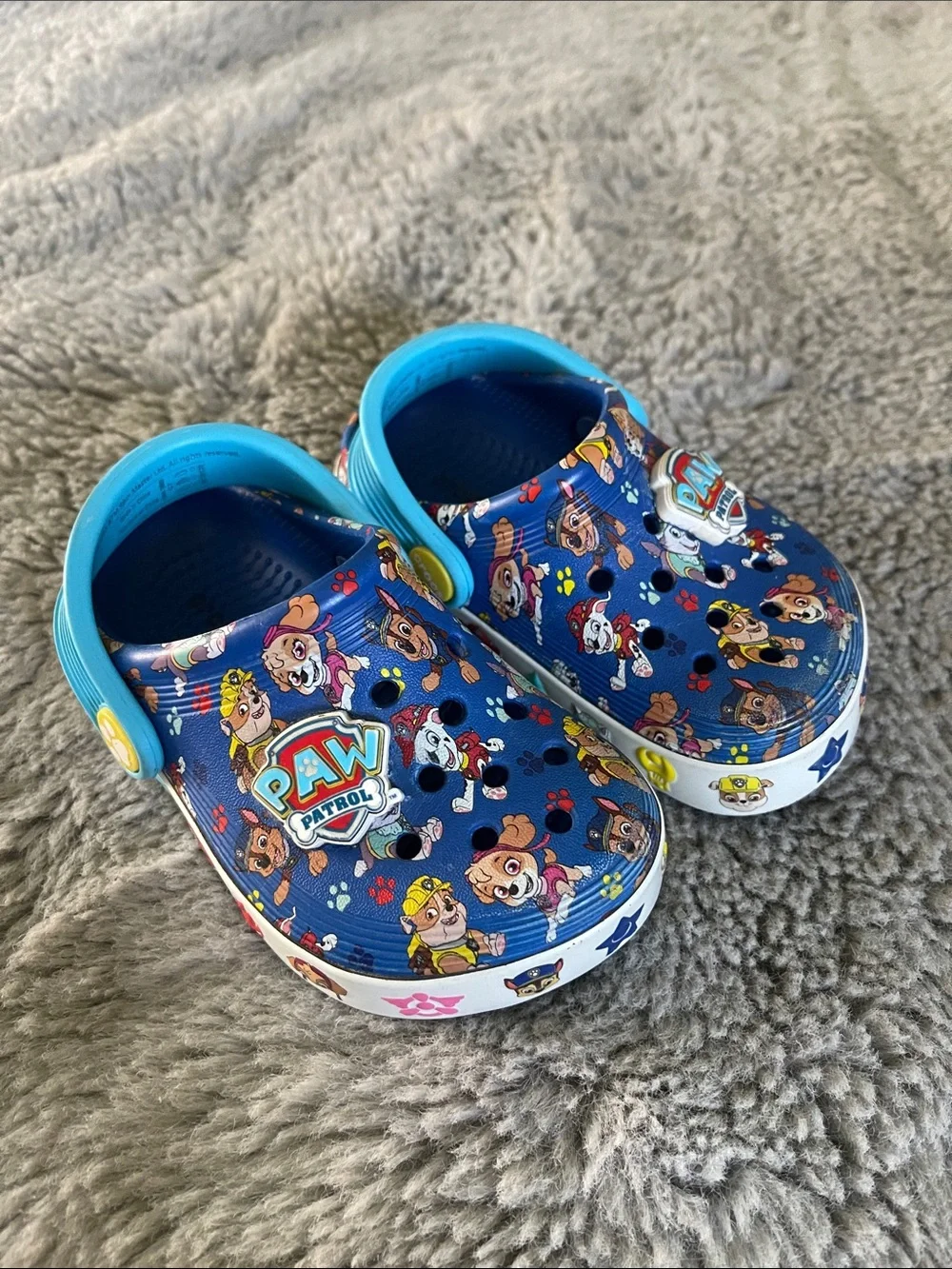 Crocs Paw Patrol Blue Character Slip-On Clogs with Heel Strap
